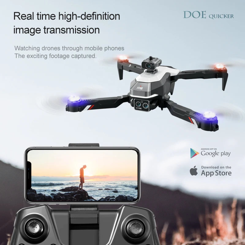 M2 MINI Drone 4K Professional 8K WIFI FPV Dron Five-Way Obstacle Avoidance Foldable RC Quadcopter Gift Toys