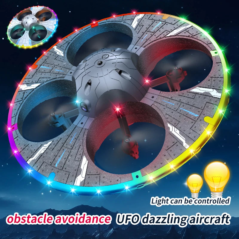 RC Drone Foam UAV Ufo with Lighting Intelligent Obstacle Avoidance Aerial Camera Four Axis Aircraft Mini Dron Toy for Kids Gifts