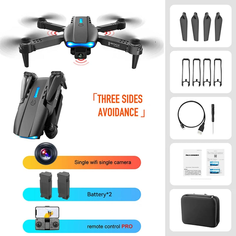 E99 Pro RC Mini Drone 4K with Wifi Aerial Photography Helicopter Foldable Quadcopter Dron Toys