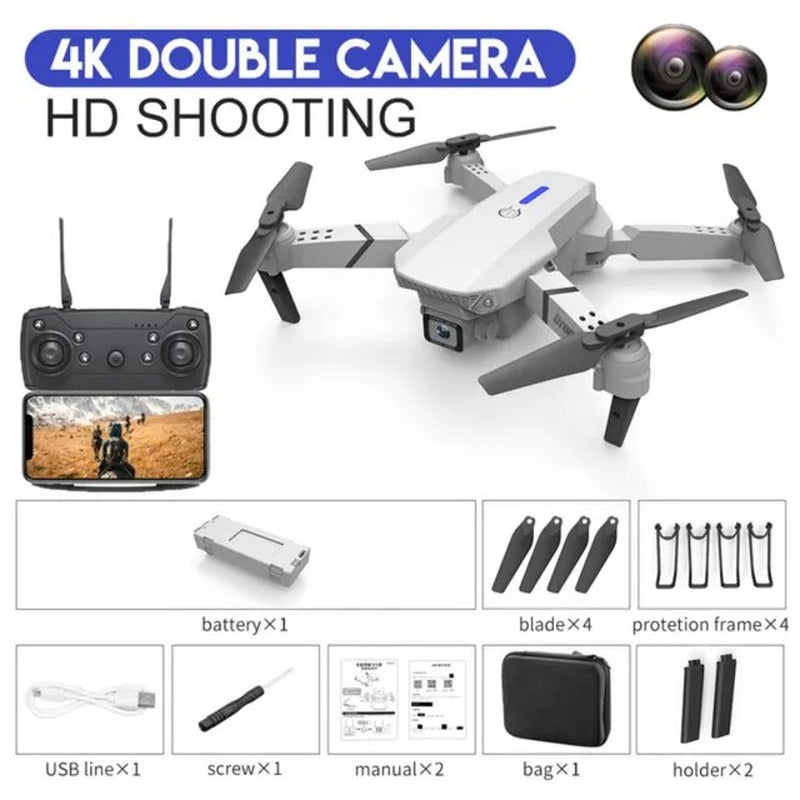 E88 Professional Wide Angle RC Dron HD 4K Camera Mode Foldable Helicopter Aircraft Quadcopter Drone Kid Gift Toys