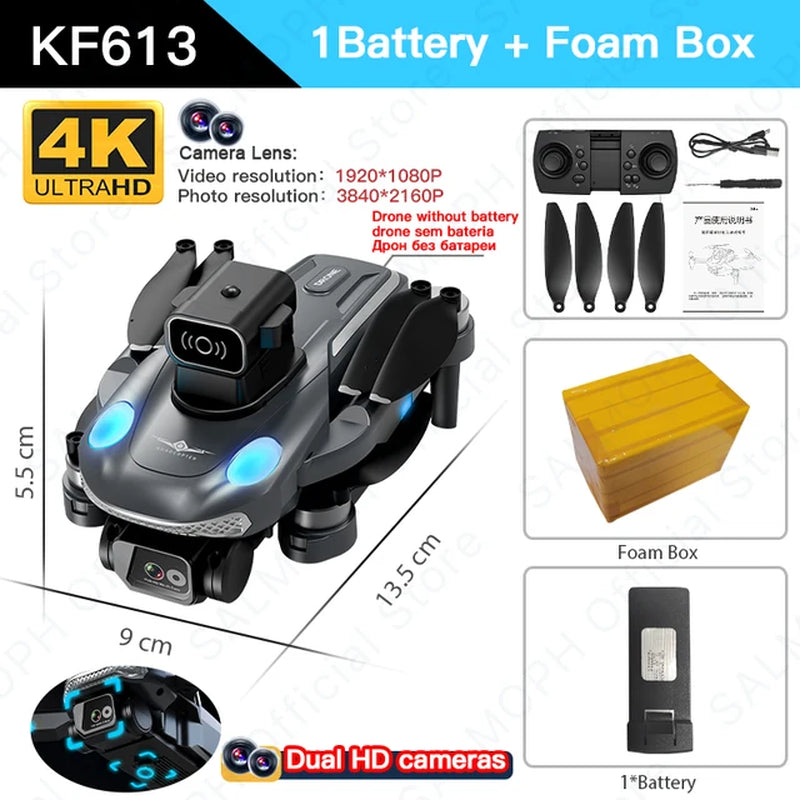 KF613 4K GPS Drone with Camera Obstacle Avoidance FPV Quadcopter Brushless Motor 5G WIFI 18Min Flight Mini Dron under 250G