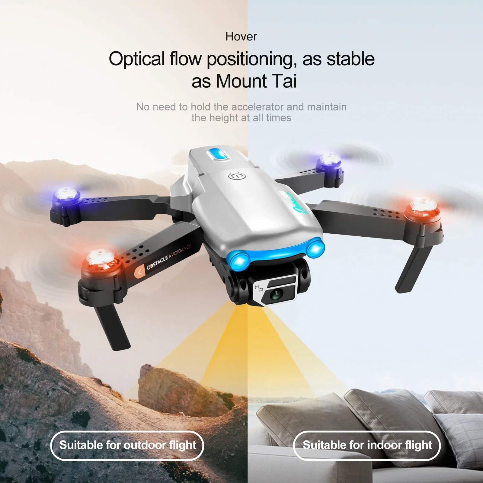 S98 Mini Drone 4K Professional HD Camera 360° Obstacle Avoidance Optical Flow Positioning Foldable Quadcopter RC Dron Kids Toys