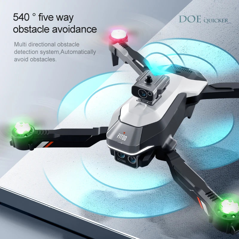 M2 MINI Drone 4K Professional 8K WIFI FPV Dron Five-Way Obstacle Avoidance Foldable RC Quadcopter Gift Toys