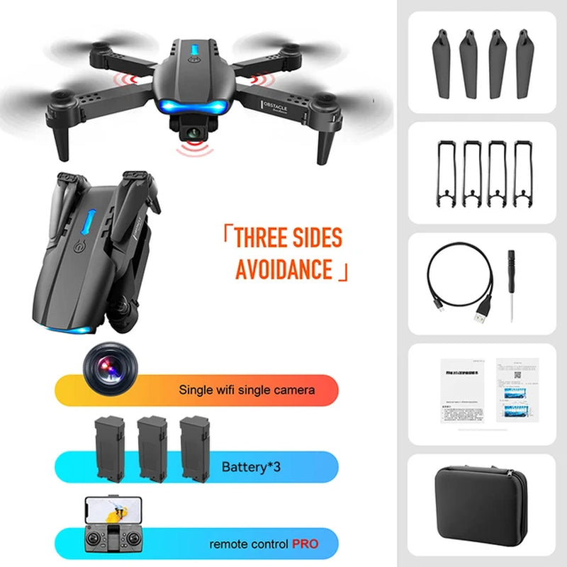 E99 Pro RC Mini Drone 4K with Wifi Aerial Photography Helicopter Foldable Quadcopter Dron Toys