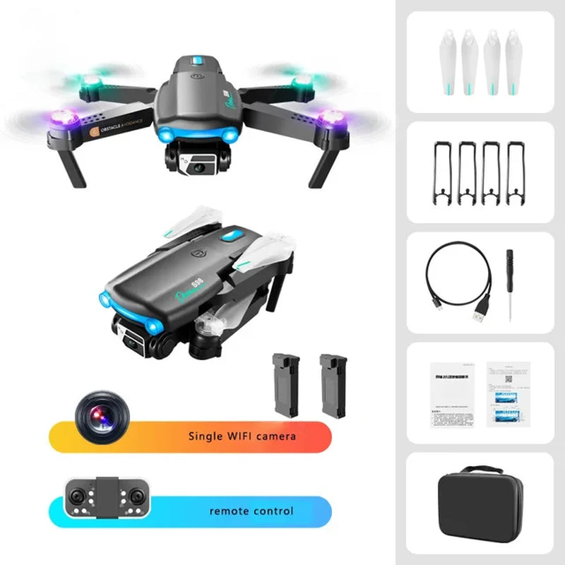 S98 Mini Drone 4K Professional HD Camera 360° Obstacle Avoidance Optical Flow Positioning Foldable Quadcopter RC Dron Kids Toys