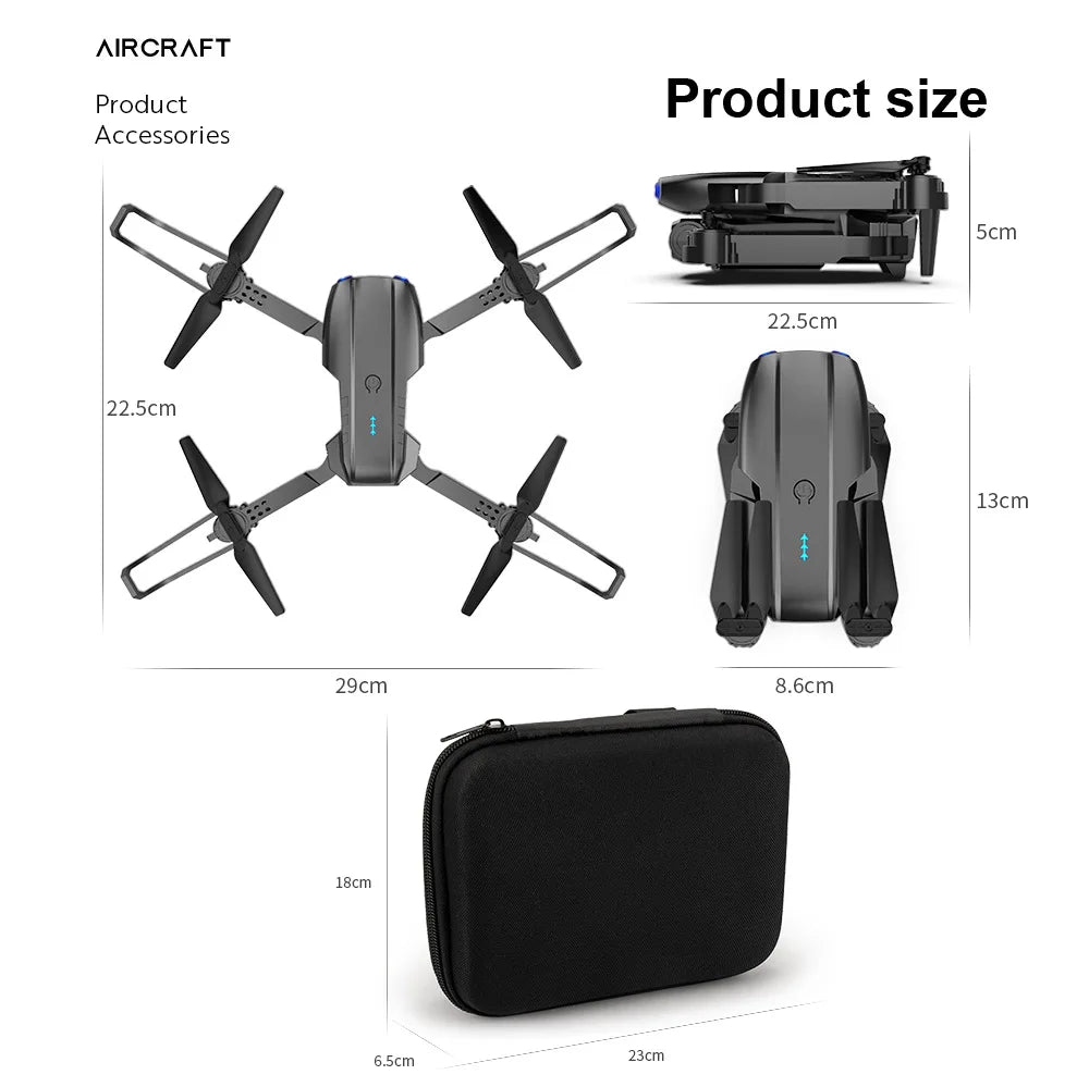 E99 Pro RC Mini Drone 4K with Wifi Aerial Photography Helicopter Foldable Quadcopter Dron Toys