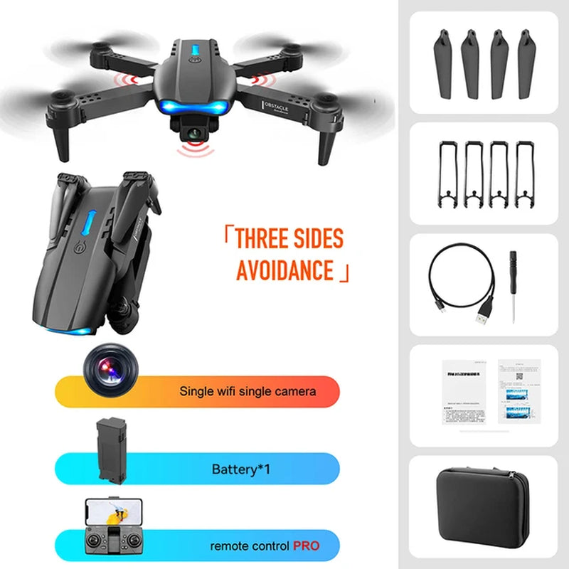 E99 Pro RC Mini Drone 4K with Wifi Aerial Photography Helicopter Foldable Quadcopter Dron Toys