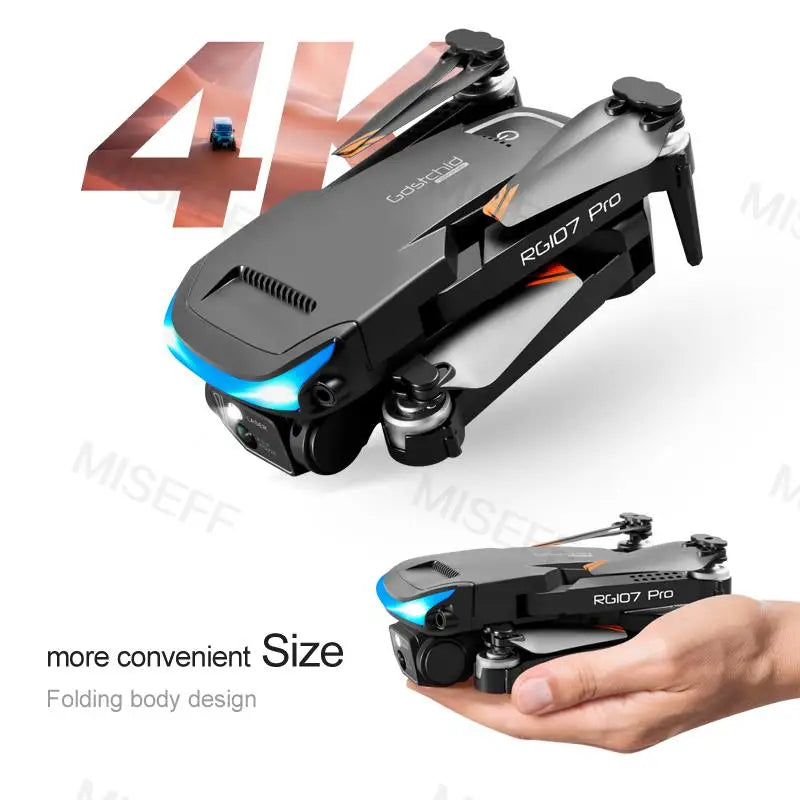 2022 New Intelligent Avoidance RG107 Drone Drone 4K Profesional Black/Orange HD Dual Camera WIFI FPV RC Quadcopter Dron