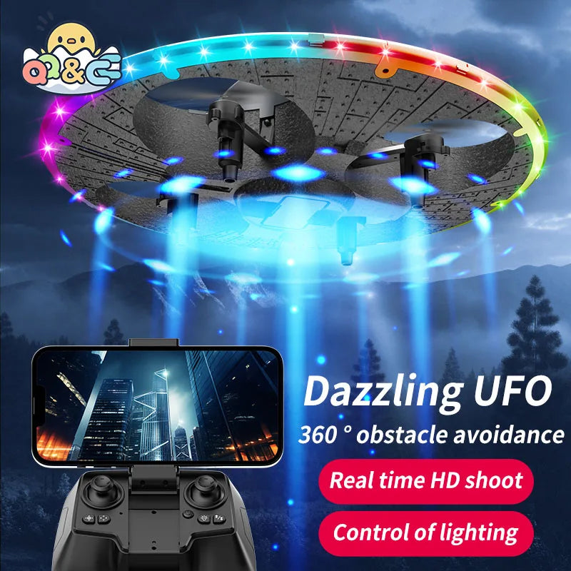 RC Drone Foam UAV Ufo with Lighting Intelligent Obstacle Avoidance Aerial Camera Four Axis Aircraft Mini Dron Toy for Kids Gifts