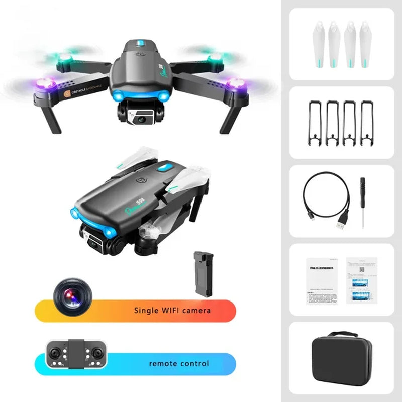 S98 Mini Drone 4K Professional HD Camera 360° Obstacle Avoidance Optical Flow Positioning Foldable Quadcopter RC Dron Kids Toys