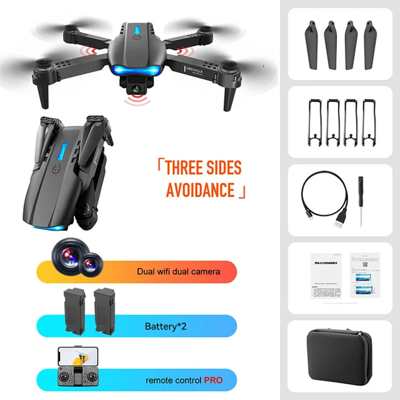 E99 Pro RC Mini Drone 4K with Wifi Aerial Photography Helicopter Foldable Quadcopter Dron Toys